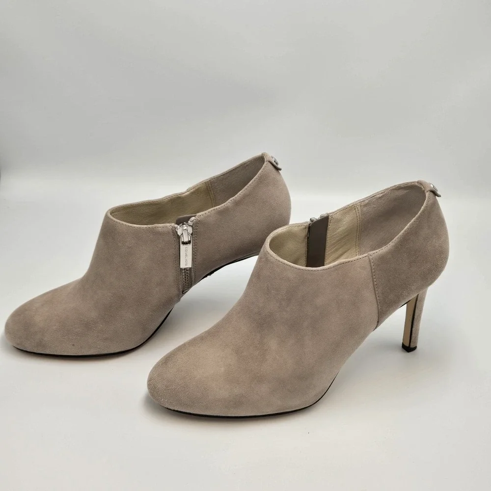Michael Kors Booties Sammy Ankle Boots High Heeled Grey‎ Suede Women's 8M